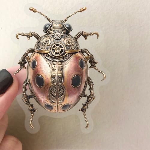 50PCS Steampunk Insect Stickers, Waterproof Vinyl Steampunk Insect PET Decals for Laptop, Luggage, Skateboard, Phone, Fridge, Trendy Stickers for Teens, Adults, Boys and Girls(Punk)