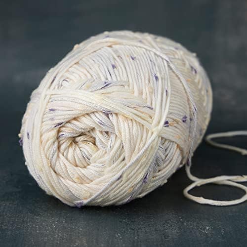 Loops & Threads Flecks Yarn - Yarn for Knitting, Crochet, Weaving, and Arts & Crafts - White, Acrylic Blend, 6.53 oz