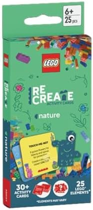 LEGO Recreate Activity Cards – Nature | Creative Building Game with 30+ Activity Cards & 25 LEGO Elements | Ages 6+