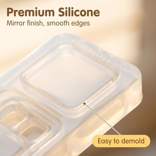 3Pcs Mini Shaker Box Resin Molds Silicone Miniature Doll Display Box Molds