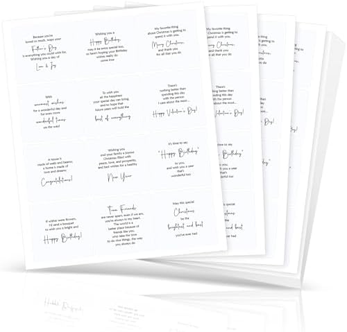 Watersay 240 Pcs Holiday Card Making Stickers, Sentiments for Card Making
