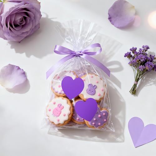 Anwyll Heart Stickers - 500Pcs 1Inch Valentines Day Heart Stickers Purple Heart Shape Sticker for Reward Classroom Self Adhesive Love Incentive Sticker for Envelope Seal Card Birthday Wedding Favors