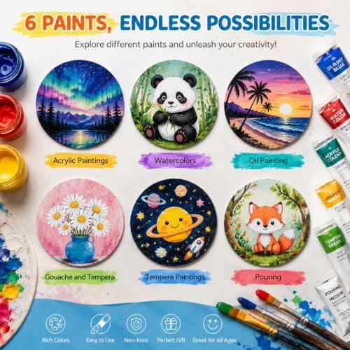 15 Pack Mini Canvas Boards with Soft Magnet Back