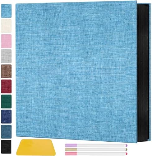 Zesthouse Photo Album Self Adhesive Pages, 60 Pages Magnetic Scrapbook Albums with Sticky Page, Photos Album Holds 8x10 & 5X7 & 4x6 & 6x8 & 3x5, Large Picture Book Ideal Gift for Family Wedding Baby