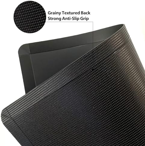 WK Flexible Plastic Cutting Boards Mats with Lip, Foldable Cutting Board for Kitchen Set of 3, Black Cutting Boards for Meat, Nonslip Cutting Mats Sheets, BPA Free, Dishwasher Safe