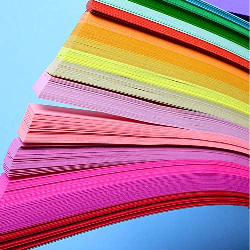 Mluchee 2340 Sheets Folding Stars Paper Strips Double Sided Lucky Colorful Stars 25 Colors Decoration Folding Paper for Thanksgiving Christmas Gifts Crafting Supplies, School Teaching, DIY Projects