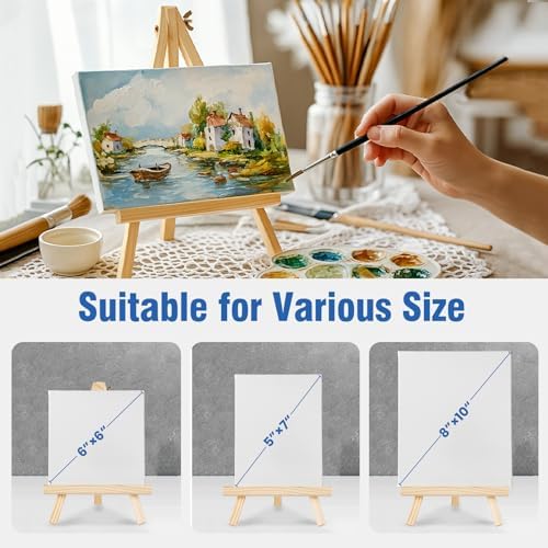 Falling in Art 24 Pack 10 Inch Mini Wooden Display Easels