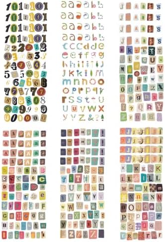 Letter Stickers 1388PCS Alphabet Sticker Scrapbook Supplies (Set A 1388PC)