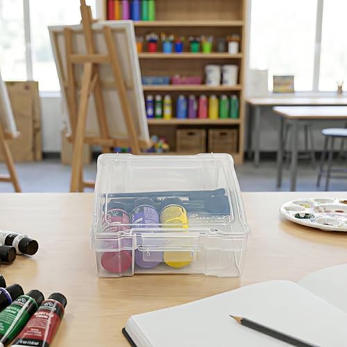 ArtBin 6953AB ClearView 6" x 6" Box Art & Craft Organizer, [1] Plastic Storage Case, Clear