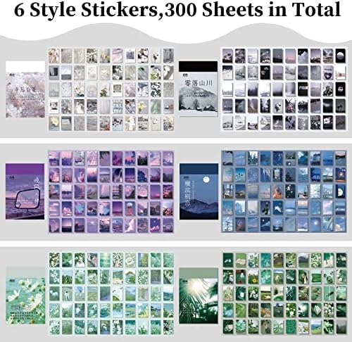 600 Pieces Washi Sticker Set, 12 Set Scrapbooking Diary Planner Album Diary Notebook, Scrapbooking Sticker Journaling Supplies for DIY Arts and Crafts Card Making Laptop Decoration