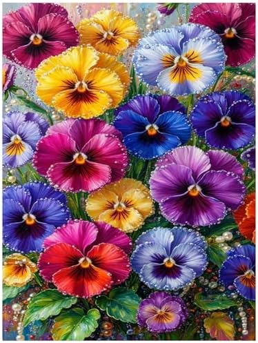 Flowers Diamond Art Kits for Adults, Diamond Painting Kits 12x16 Inch | Diamond Painting Kits for Adults Beginners, Gem Art, 5D Full Drill, DIY Arts and Crafts for Gift Home or Decor