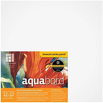 Ampersand Aquabord Panel for Watercolor and Gouache, 7/8 Inch Depth, 12X12 Inch (CBTC1212)