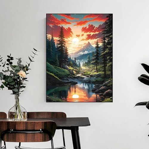 Xylogist Mountain Diamond Art Kits for Adults 12x16 inch