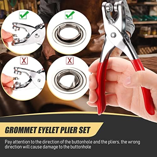 Mudder Grommet Eyelet Plier Tool,Gold, Silver,1/2 Inch,Classic