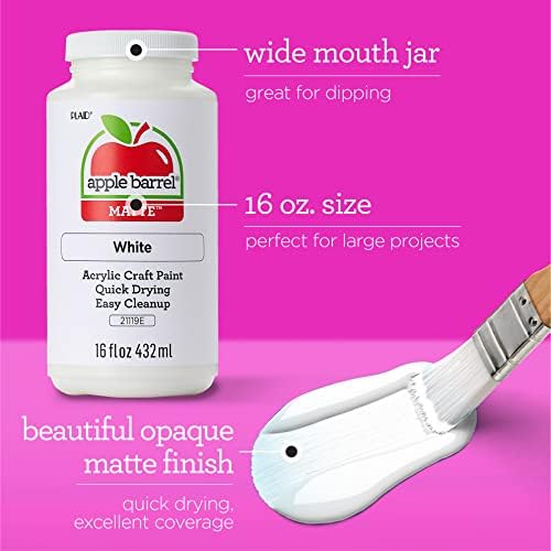 Acrylic Paint Set, Includes 2 x 16 fl oz White and Black Paint