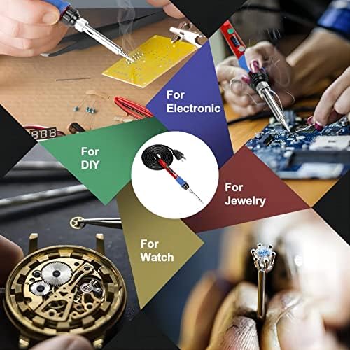 Soldering Iron Kit, 90W 110V LED Digital Soldering Iron with Ceramic Heater, Adjustable Temperature Soldering Welding Iron Kit, Auto-sleep, Thermostatic Design