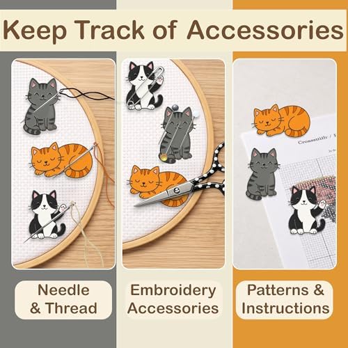 Kraftex Magnetic Needle Minder. Needleminder for Embroidery & Sewing. Cute Needlepoint Accessories. Magnetic Needle Holder for Cross Stitch. Cute Magnet Pin Gift