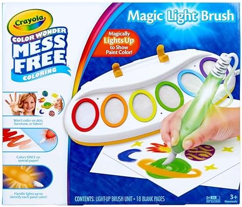Crayola Color Wonder Magic Light Brush, Mess Free Painting for Kids, Age 3+