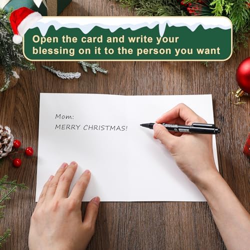 Dispowreath 24 Pcs DIY Christmas Card Making Kits with Envelopes DIY Christmas Craft Make Your Own Snowman Greeting Card Making Supplies for Holiday Xmas Party Decoration Favor