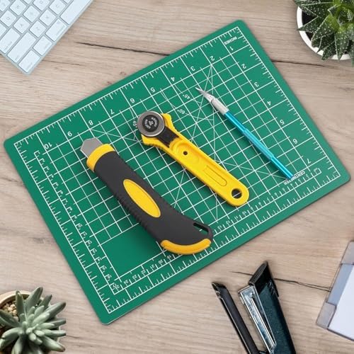 DIYSELF 36in×24in Cutting Mat, A1 Self Healing Craft Mat for Sewing | A1 Green Cutting Mat for Large Fabric, Quilting and Craft Projects, 5-Ply Double-Sided Cutting Mat for Paper Crafts and DIY