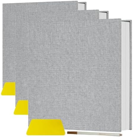 Popotop Photo Album Self Adhesive Scrapbook Album for 4x6 5x7 8x10 Pictures DIY Photo Book as Scrapbooking Supplies Kits, Birthday Gifts for Women Mom Wedding Baby Family Travel (Pack of 3)