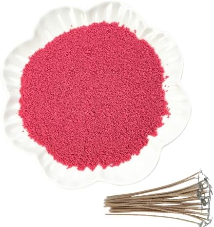 CoolCrafts Sand Wax Candle with Wicks 2 LB Pearled Sand Candle Bulk for Candle Making, Wedding Decor, Crafts - Red