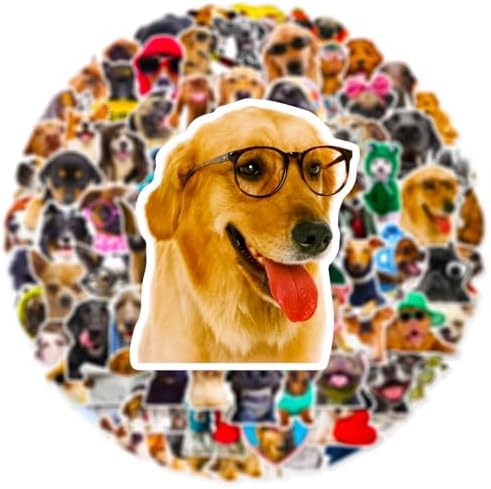 Dog Stickers, 100 Pcs Cute Dog Waterproof Stickers, Vinyl Stickers for Water Bottle, Laptop, Phone Stickers for Kids Teens Girls Adults