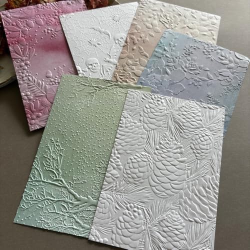 Rose Bouquet Floral Cluster 3D Embossing Folder, Mixed Flower Leaf Branch Plastic Textured Stencil for DIY Scrapbooking Card Making Paper Crafts