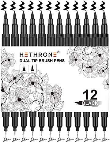 Hethrone Black Coloring Markers (Pack of 12)