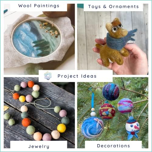 Living Dreams Yarn Needle Felting Premium Starter Kit, Animal Colors