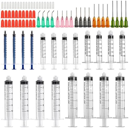 Glue Applicator Syringe with Blunt Tip Needle for Liquid, Ink, Oil, Perfume