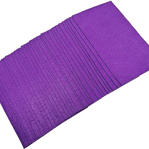 Jtnohx Self Adhesive Felt Sheets Adhesive Backed Felt Fabric Purple 33Pcs