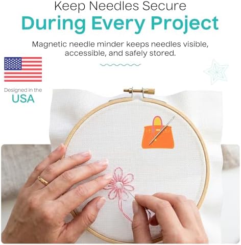 Aspen Lane Magnetic Needle Minder Needlepoint Accessory (Orange Bag)