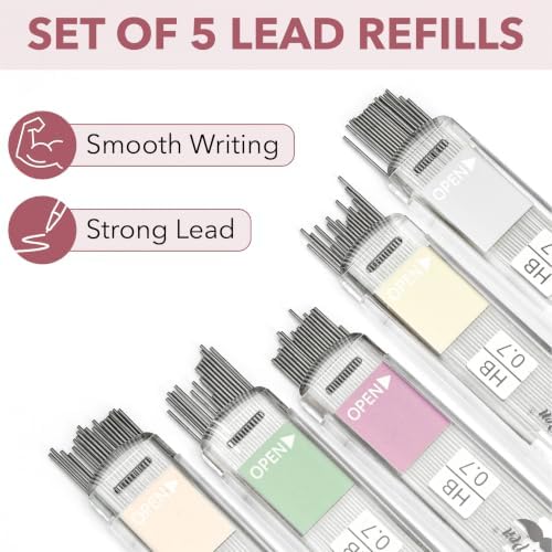 Mr. Pen- Mechanical Pencil Set with Lead and Eraser Refills, 5 Pack