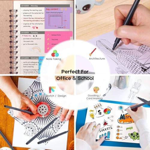 iBayam Colored Fineliner Pens 36 Pack, 0.38mm Fine Point, Bullet Journaling