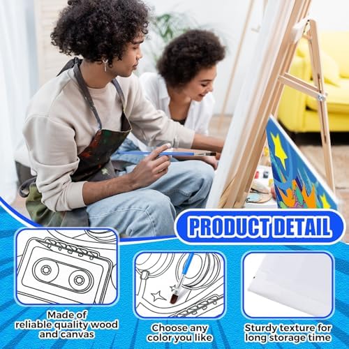 Sherr 140 Pcs 20 Set Pre Drawn Canvas Painting Kit, Vintage