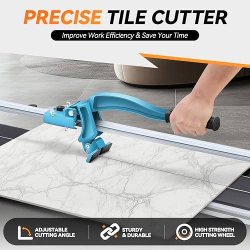 Auto Dynasty 39" Manual Tile Cutter, Cut Porcelain Ceramic Floor for Home