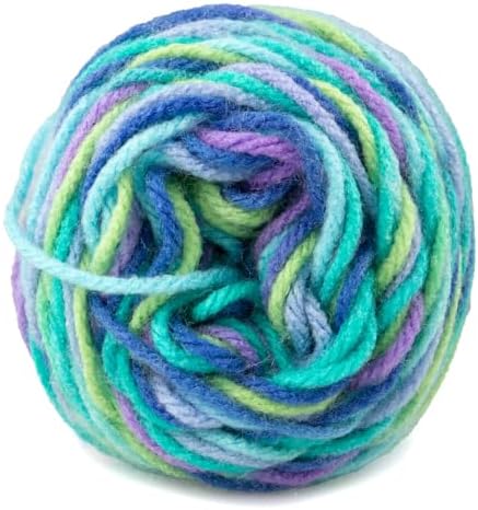 Craft County Size 4 (Medium) 100% Acrylic Fiber Yarn – Variety of Color and Pattern Options – Great for Crochet, Knitting, and Weaving (Wildflower)