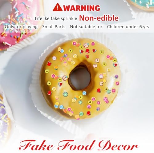 DIYASY 180g Fake Fruit Sprinkles, 6.35 oz Mini Faux Sprinkle Polymer Clay Slices Non-Edible for Crafts Art DIY Decoration Plastic Slime Filler