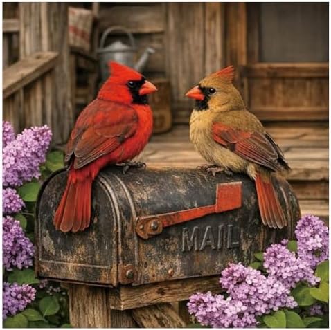 KUKUDEM Cardinal Diamond Painting Kit for Adults, Diamond Art Kit 12x12inch