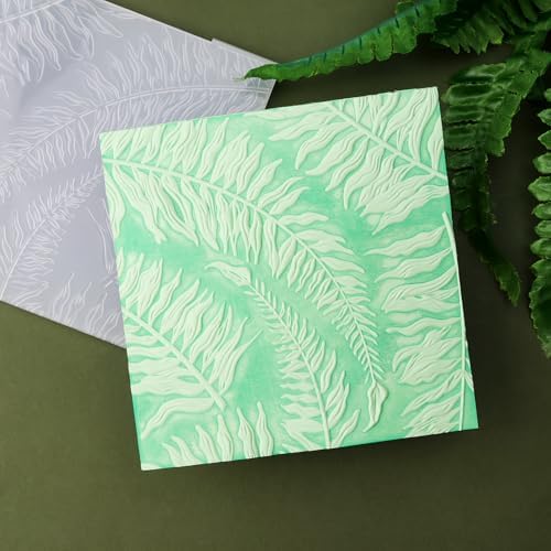 BAOFALI 3D Embossing Folder for Card Making, Plant Leaves Plastic Texture Fades Embossing Folder Template for Scrapbooking Cardstock Album DIY Decoration Paper Crafting 5.9x5.9inch