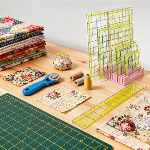 12 Slot Quilting Ruler Holder Sewing Ruler Holder Organizer for Quilting,Storage Rack for Quilting Rulers