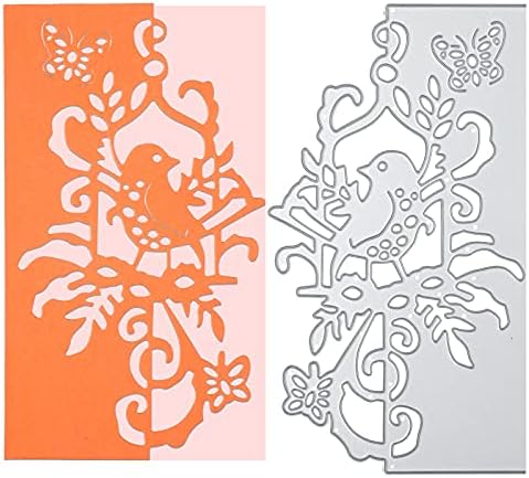 Patelai 6 Pcs Metal Cutting Dies Flower Butterfly Bird Card Making Dies