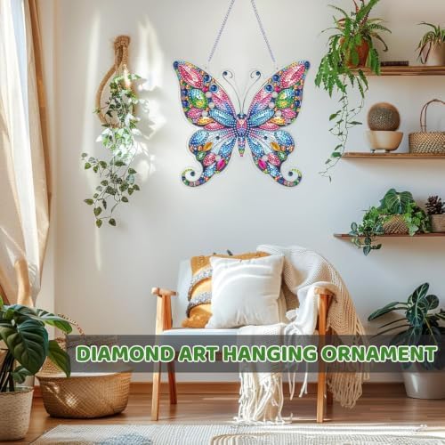 ARPADAMO Butterfly Diamond Art Kits for Adults, Acrylic Hanging Suncatcher
