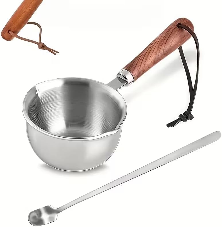 Soy Wax Candle Making Kit with 2 Wick Types & Melting Pot- All-in-One DIY Candle Making Supplies for Beginners, Includes Wax, Wick Stickers, Holders, Wick Placing Tube Tools for Homemade Container