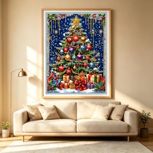 Pearl Christmas Tree Diamond Painting Kits for Adults,5D Diamond Art