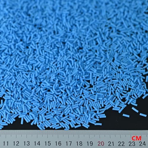 LIKETURE Fake Sprinkles 110g Non-edible Polymer Clay Sprinkles Faux Sprinkle Plastic Sprinkles for Craft Sprinkles Decoration for Resin Filler Slime Add ins Slime Mixed in Shaker Card (Blue)