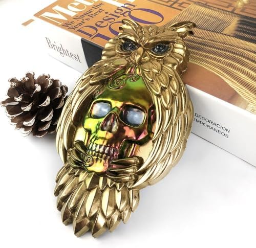 3D Owl Skull Silicone Mold for Epoxy/UV Resin Casting Halloween DIY Craft