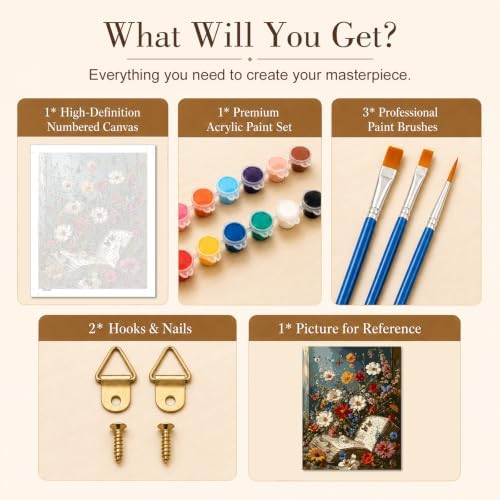 TELMOXA Books Paint by Numbers Kit for Adults, 16x20 in