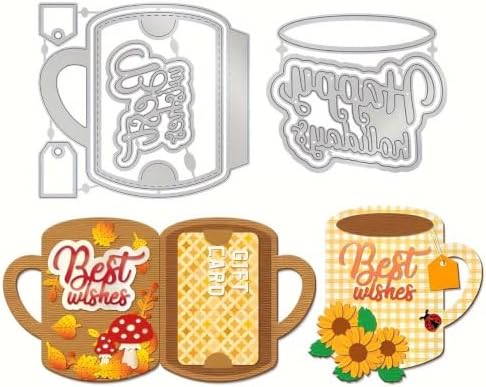 Lapoo Words Cutting Die for Scrapbooking - Durable, Cut Stencils for DIY Scrapbook Photo Album Decorative Paper Card, Card Making Supplies Party Wedding Decorations (Best Wishes 4.6 x 4.3 in)